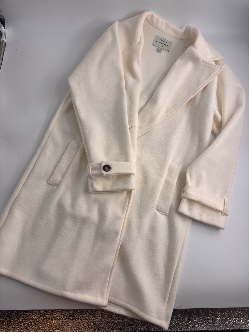 Cream Wool Blend Women’s Coat